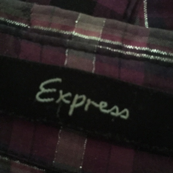 Vintage upcycled Bob Marley purple plaid dress - Picture 7 of 8